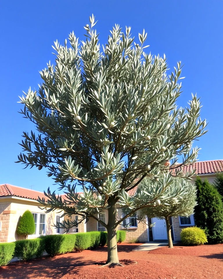 front yard olive tree