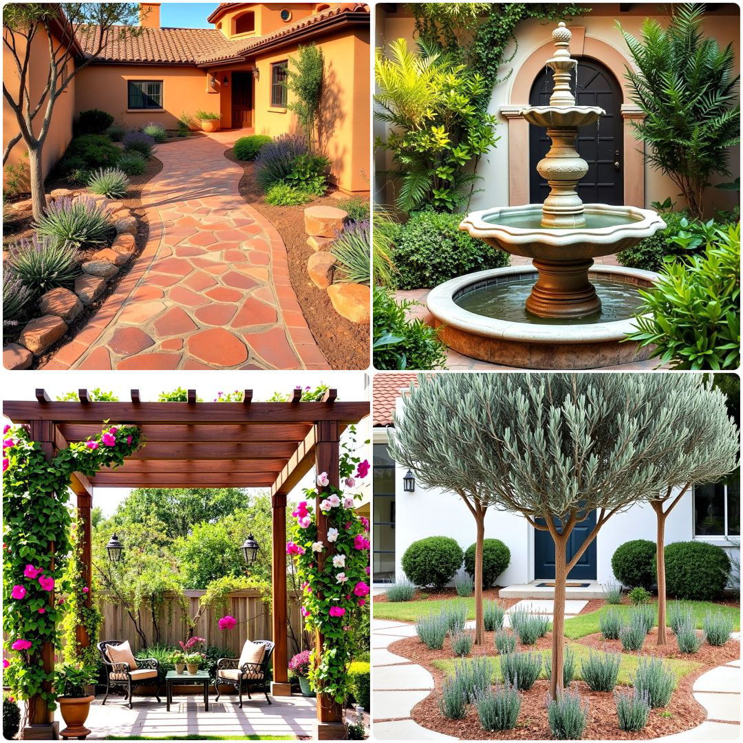 front yard spanish style landscaping ideas