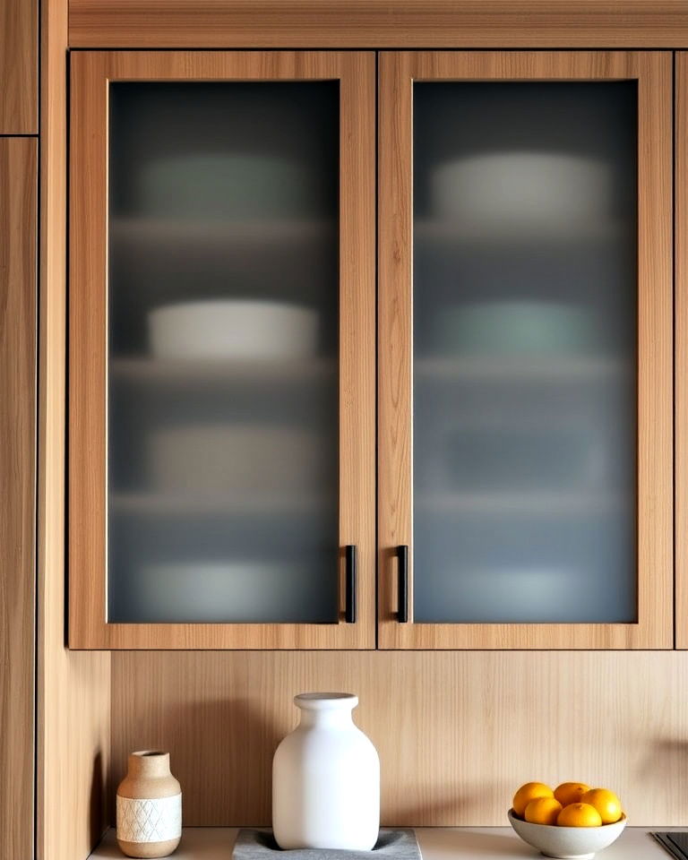 frosted glass cabinet doors
