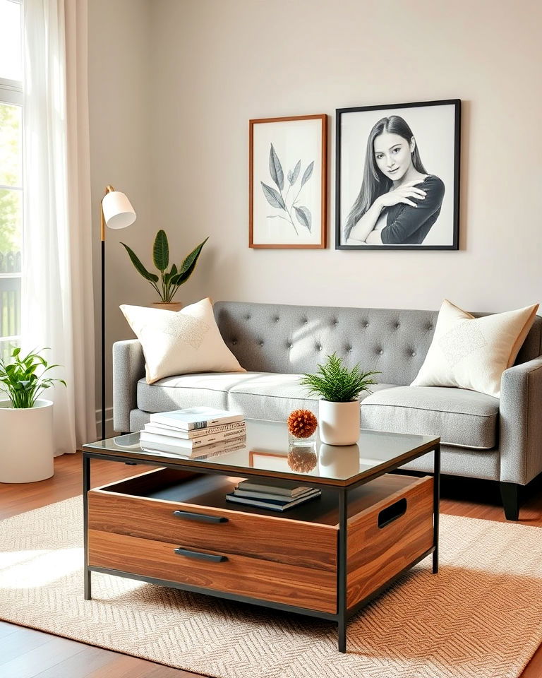 functional coffee table for therapist office
