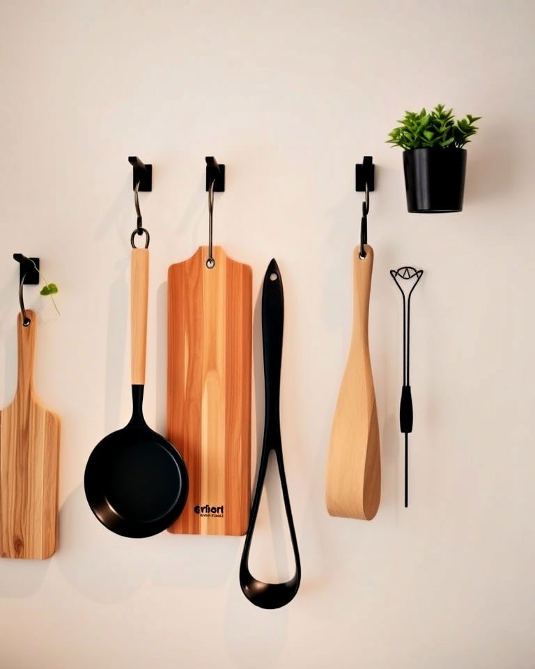 functional wall hooks for kitchen items