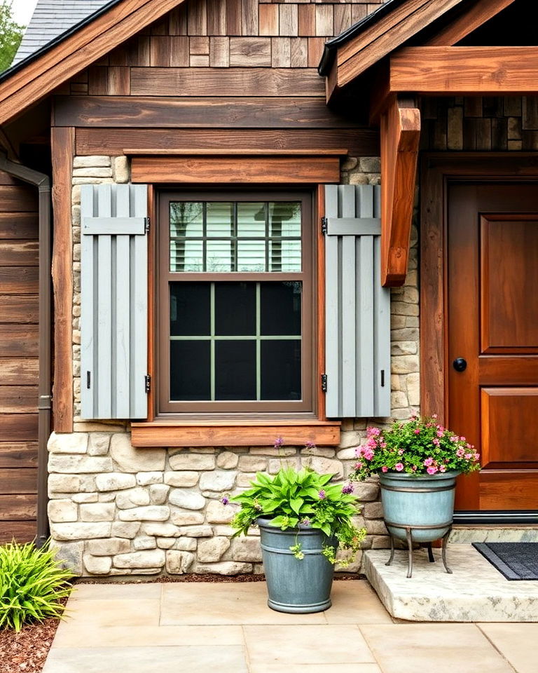 galvanized steel accents for subtle texture