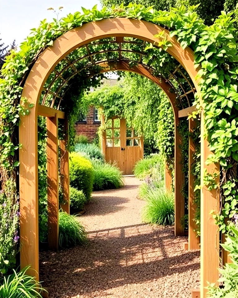 garden archways with sleepers