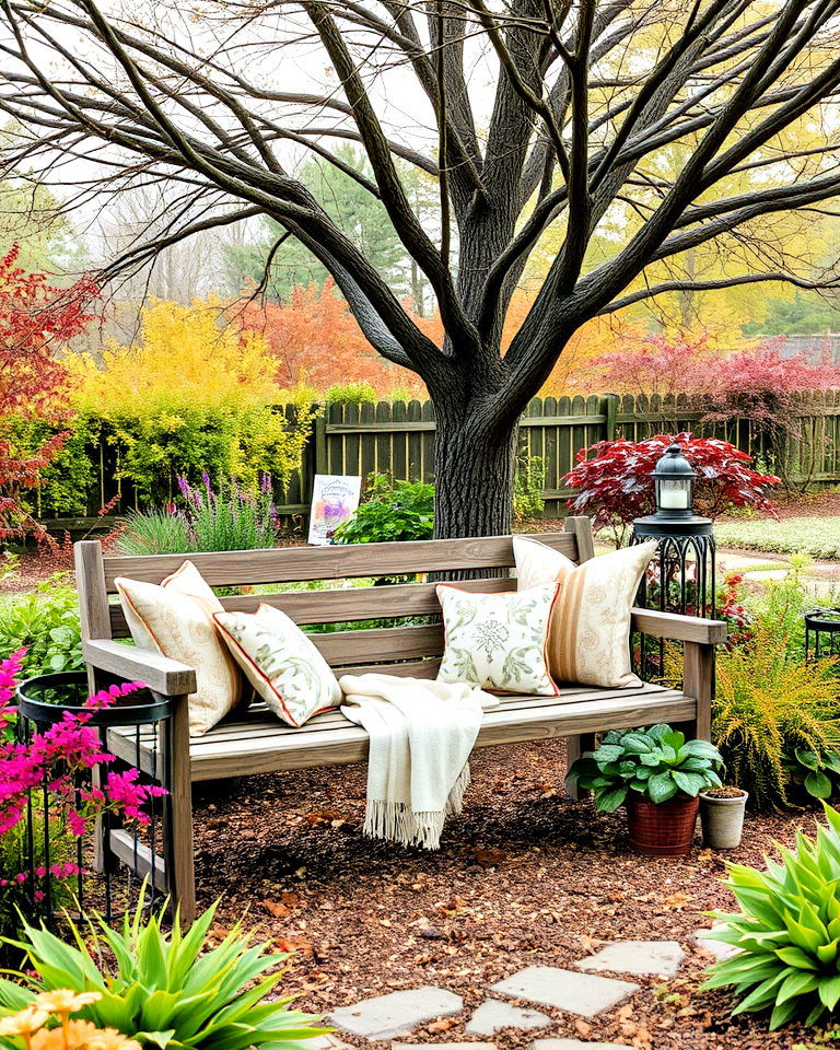 garden bench to relax