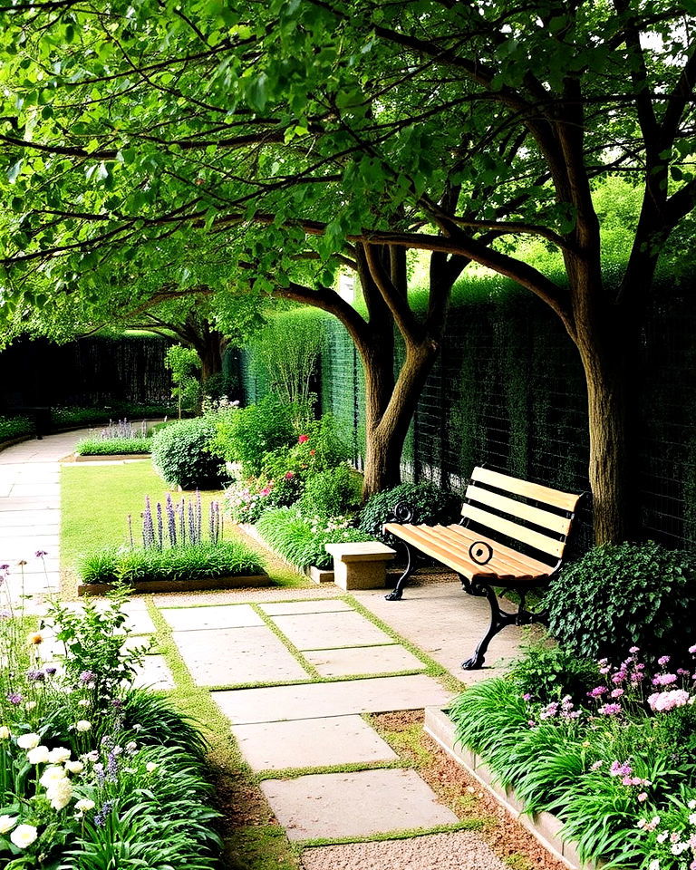 garden benches and seating nooks