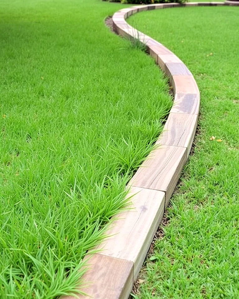 garden edging with sleepers