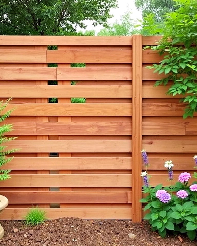 garden fence with sleepers
