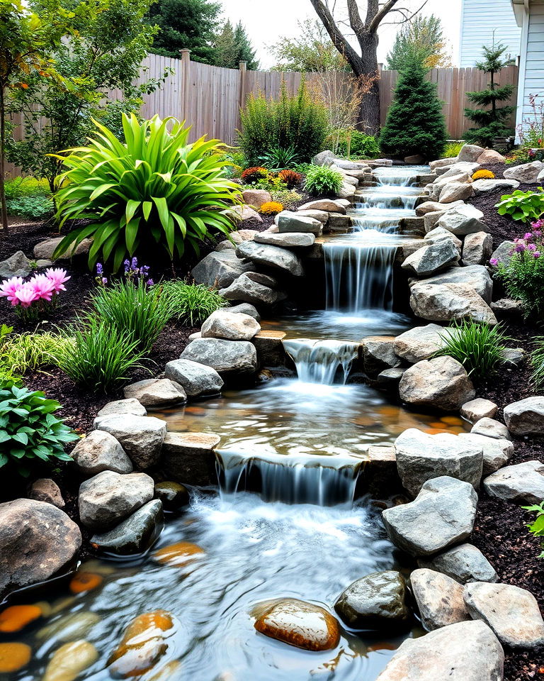 garden stream waterfall for larger garden
