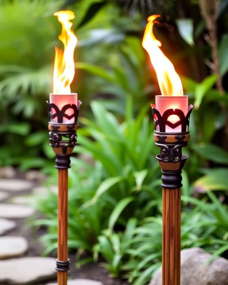 garden tiki torches for ambiance