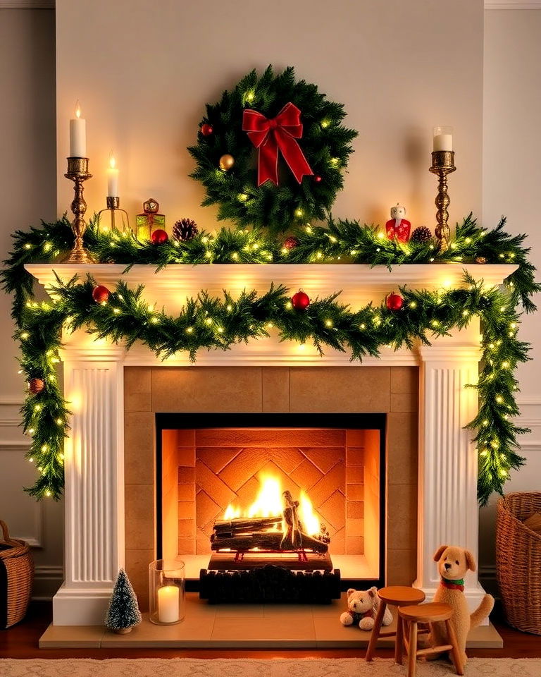 garland with twinkling fairy lights