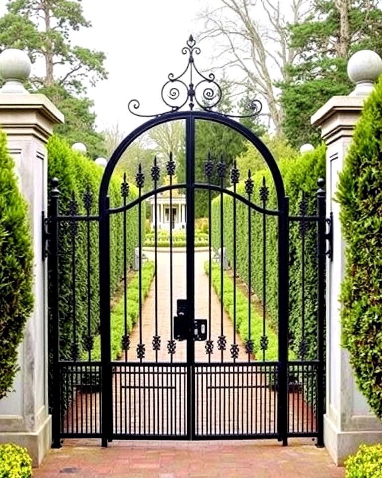 gated entrance grand welcome to any formal garden