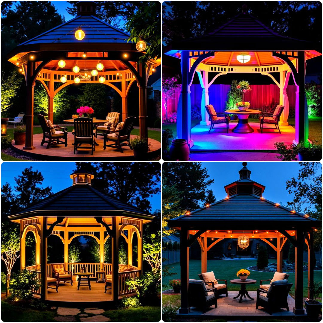 25 Gazebo Lighting Ideas for A Perfect Evening Ambience