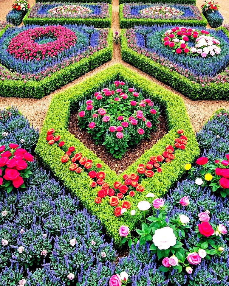 geometric flower beds
