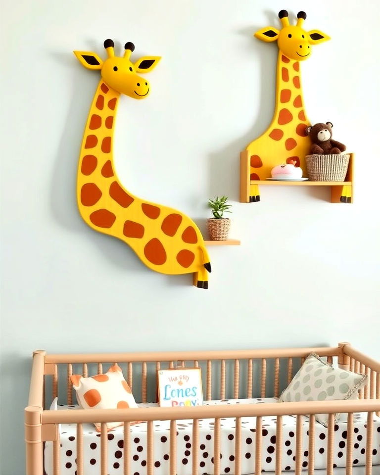 giraffe shaped shelves