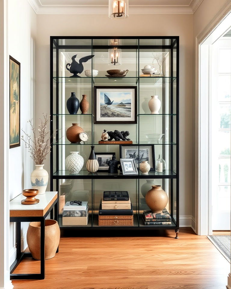 glass display case for foyer