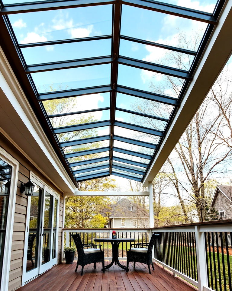 glass roof panels for transparency