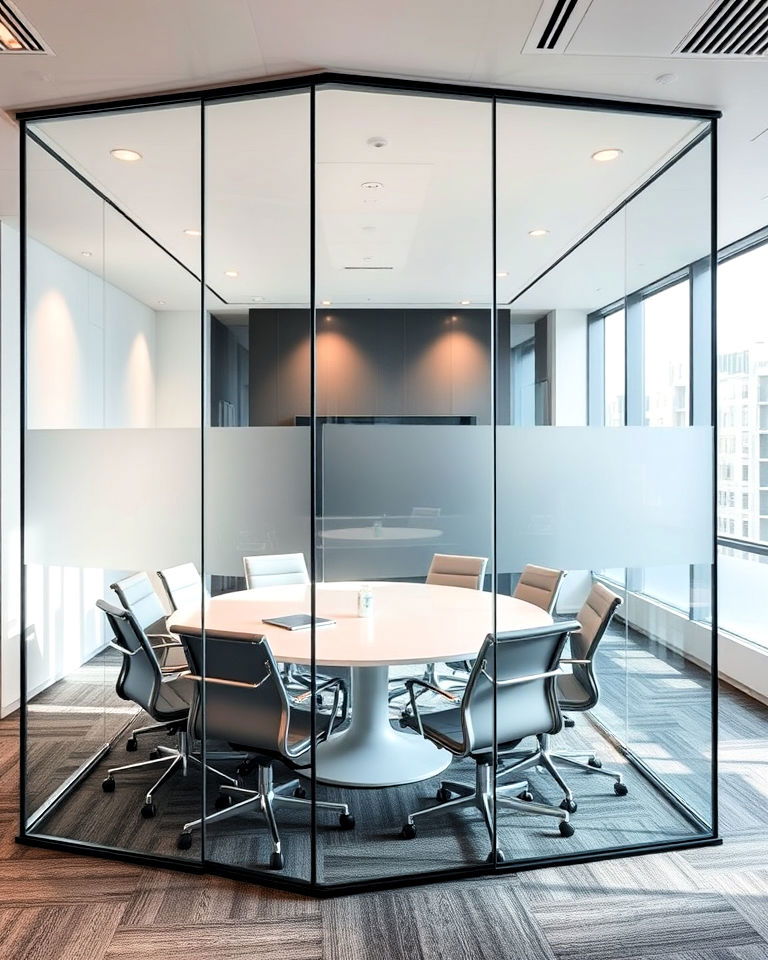 glass walled conference rooms