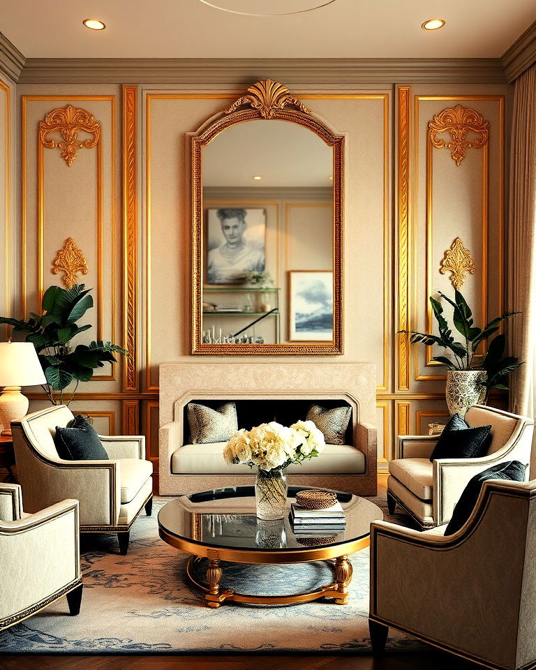 gold leaf accents