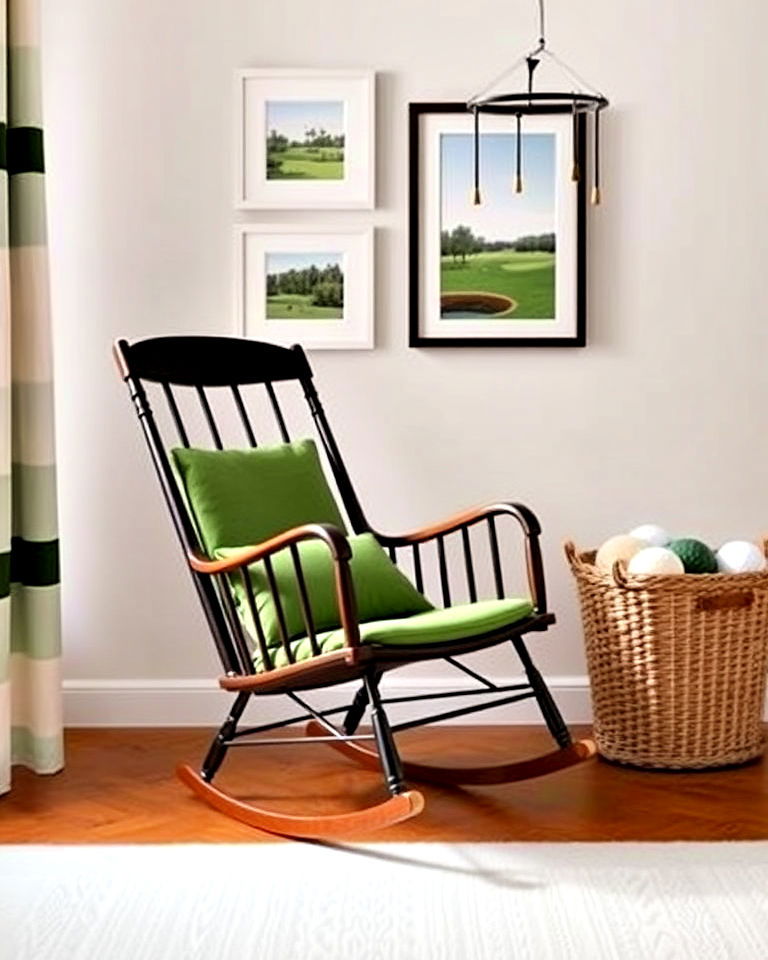 golf inspired rocking chair for your nursery