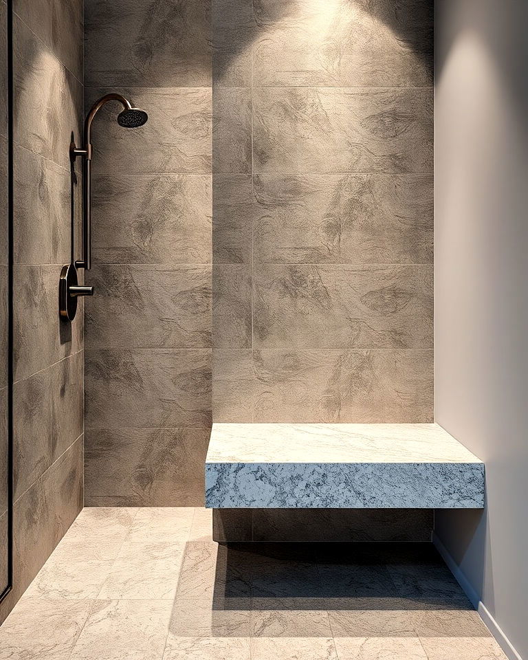 granite shower bench