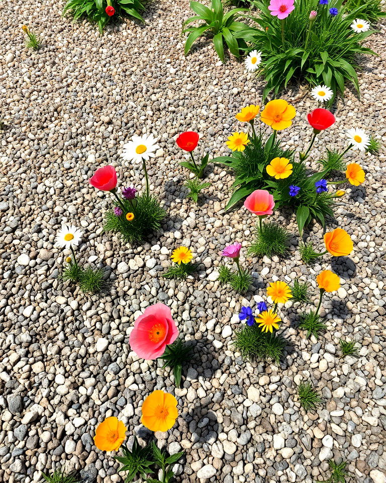 gravel and wildflower meadow