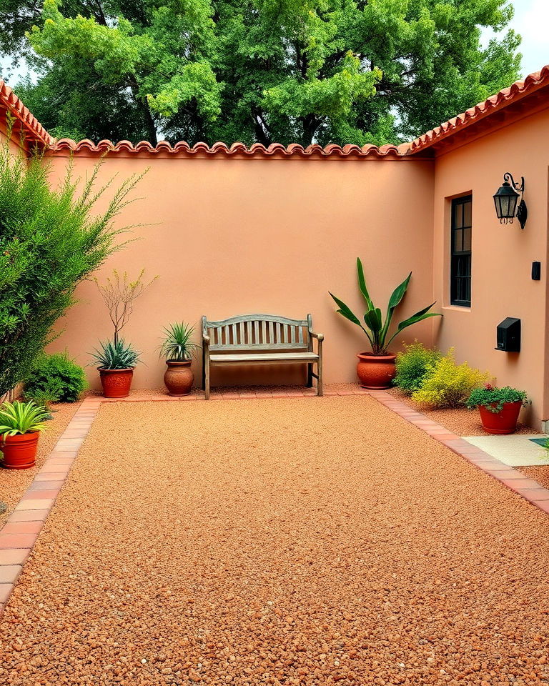 gravel courtyards