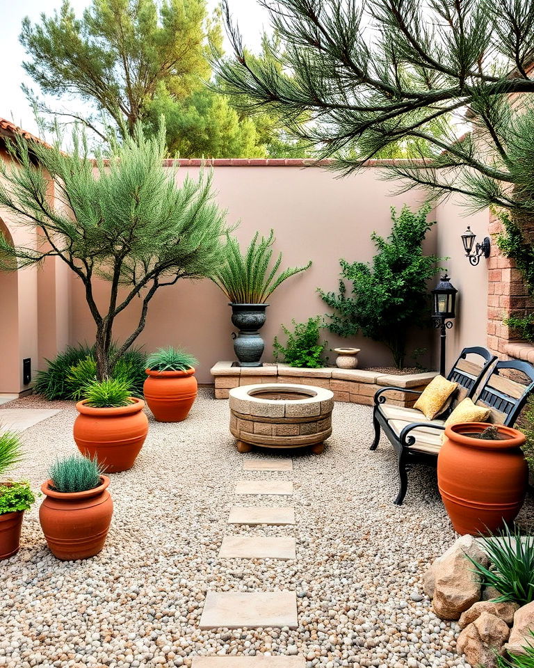 gravel courtyards