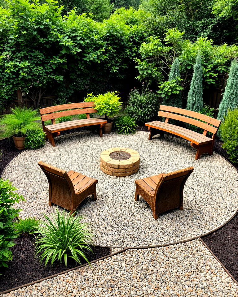 gravel seating circle