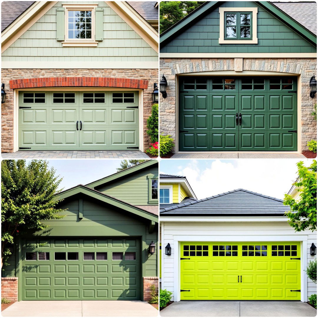 20 Green Garage Door Ideas for A Unique Home Look