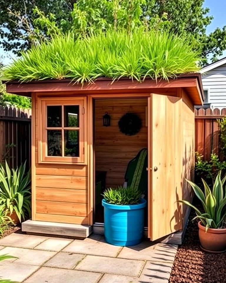 green roof shed