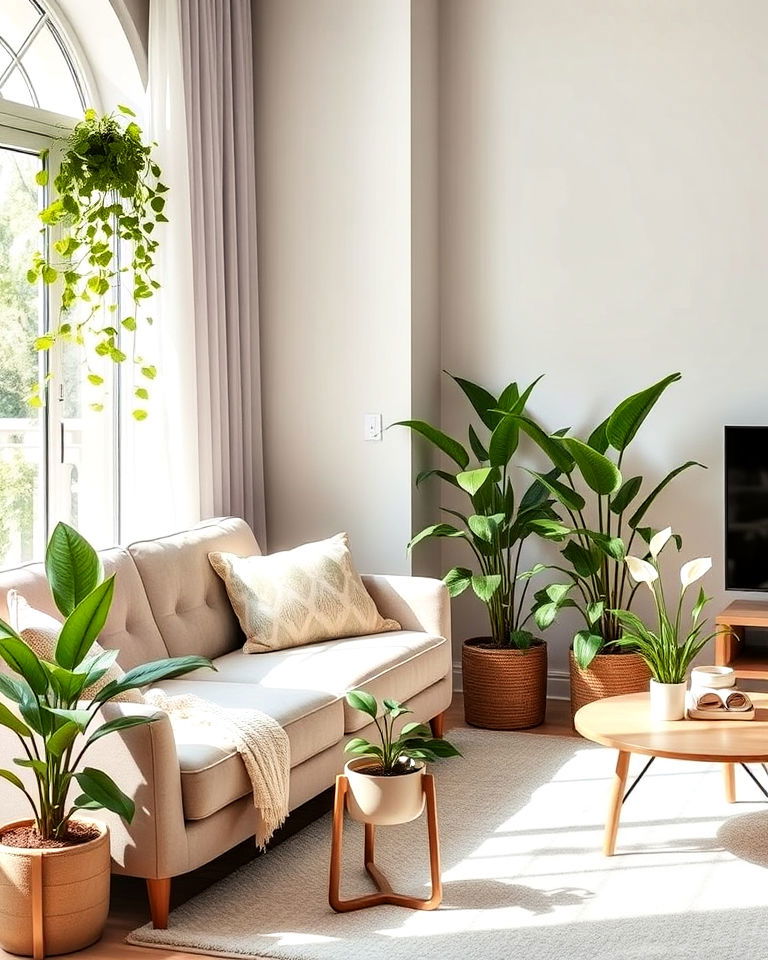 greenery for fresh energy into the living room