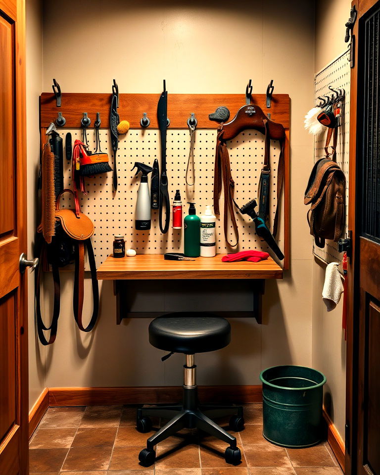 grooming stations with stools