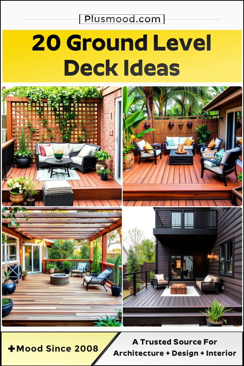 ground level deck ideas and inspiration