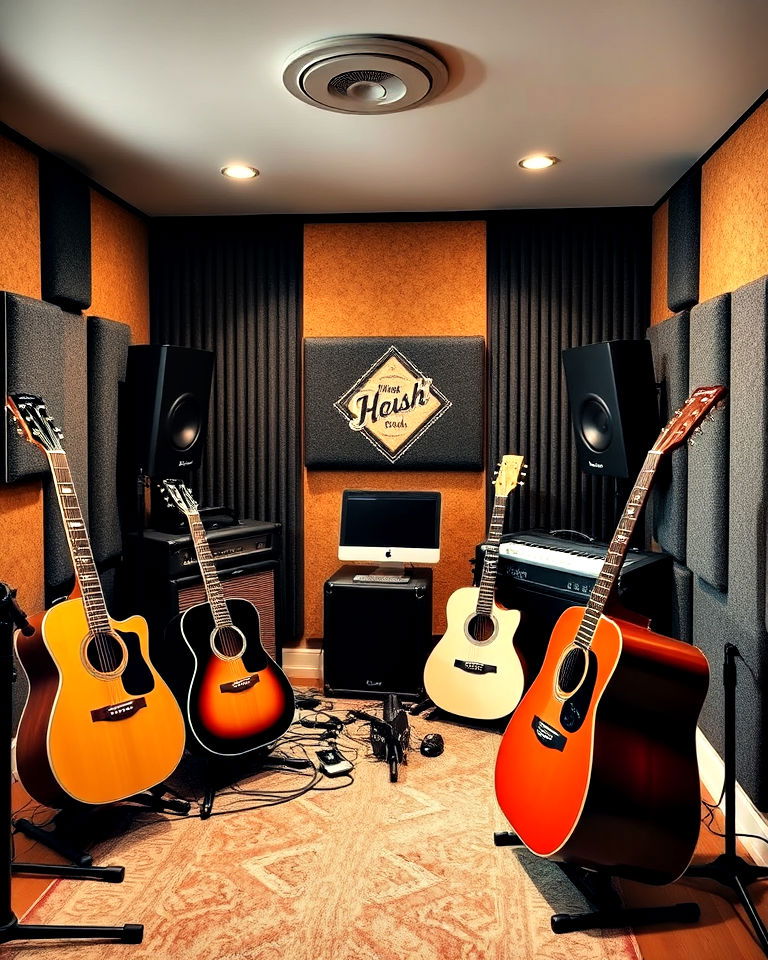 guitar room by installing soundproofing panels
