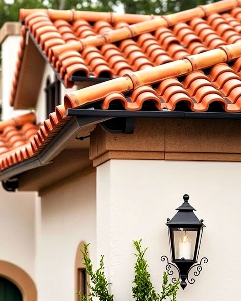 handcrafted tile roof edges