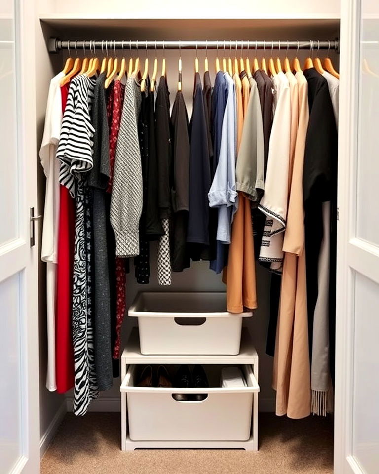 hang clothes by length for visual appeal