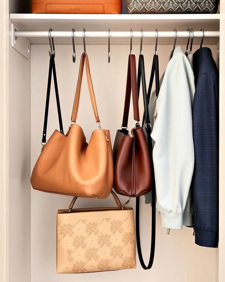 hang handbags on s hooks