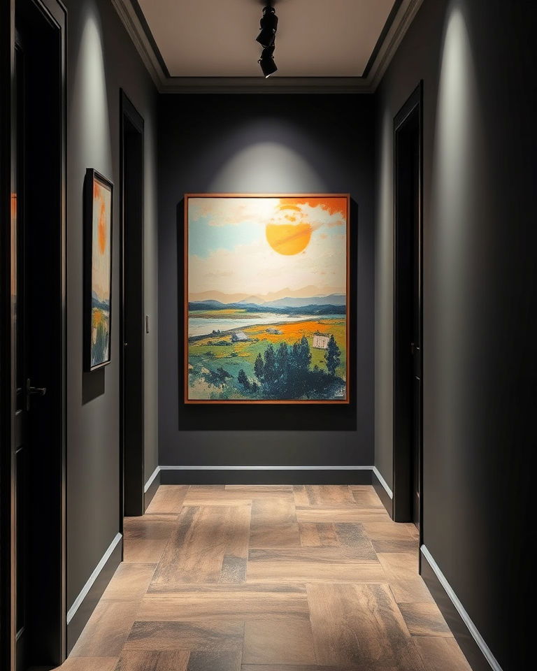 hang large scale artwork for hallway