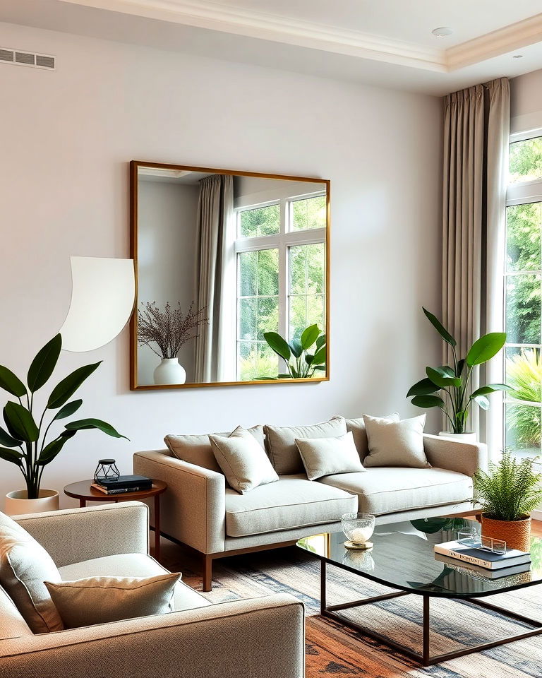hang mirrors thoughtfully