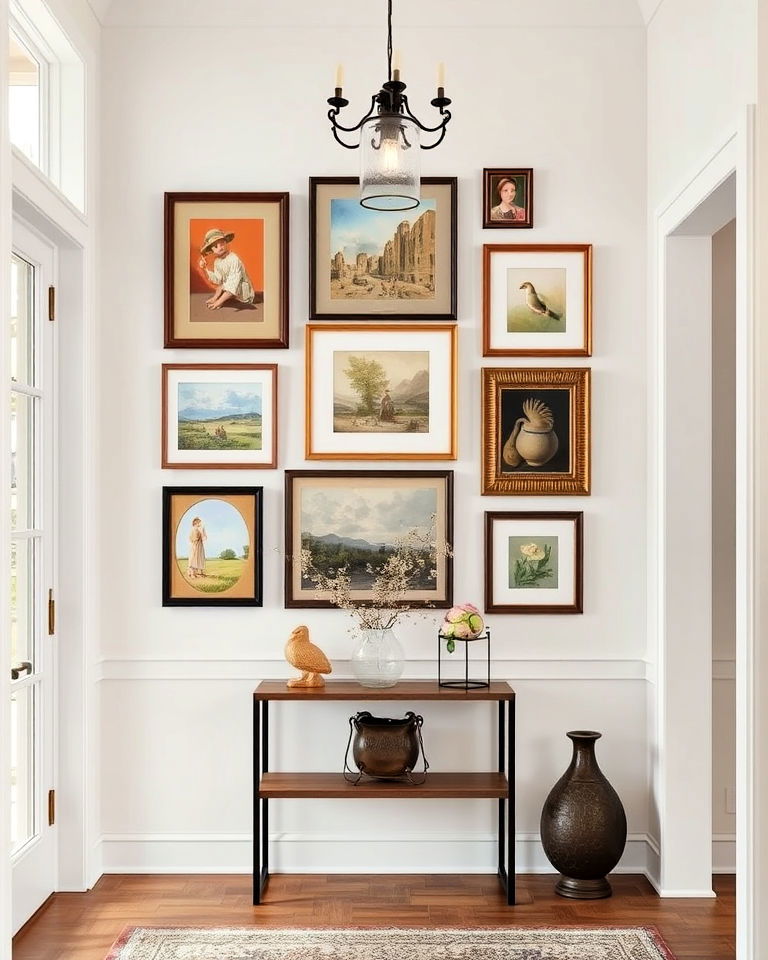hanging artwork cluster