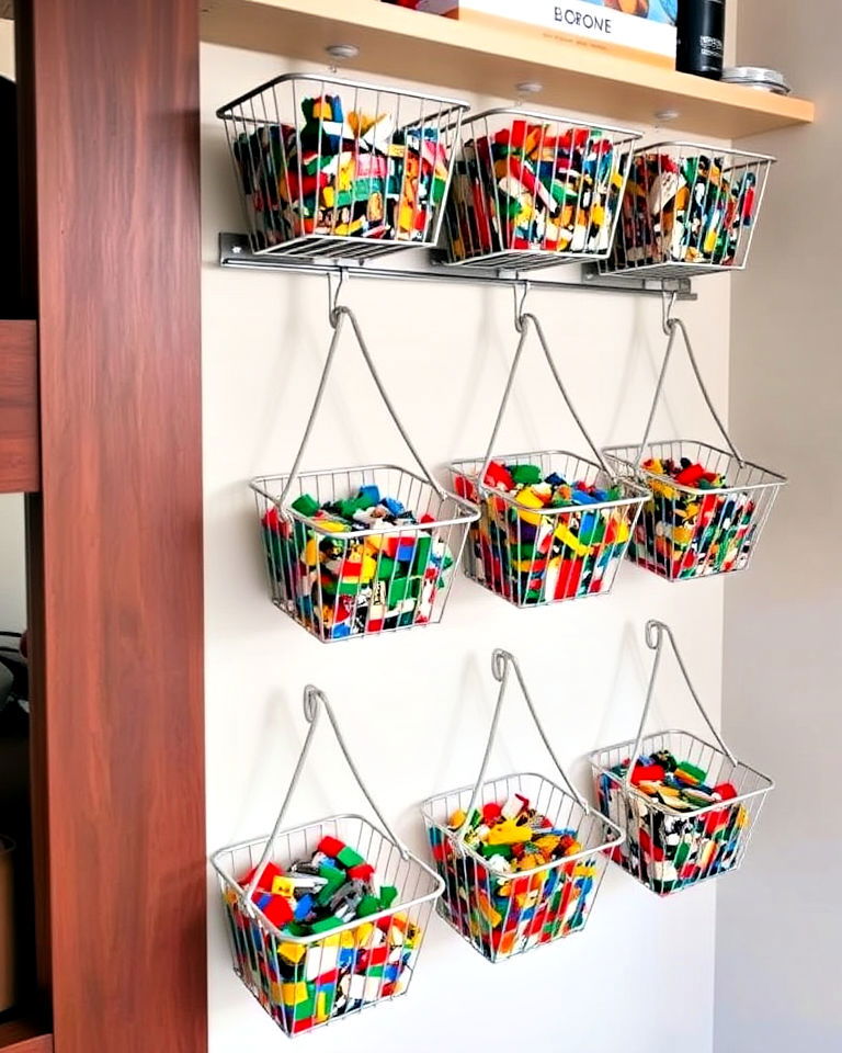 hanging baskets for lego storage