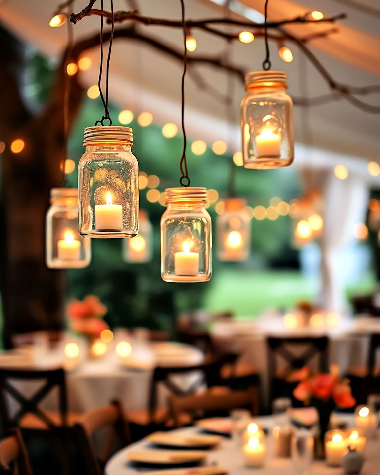 hanging mason jar candles