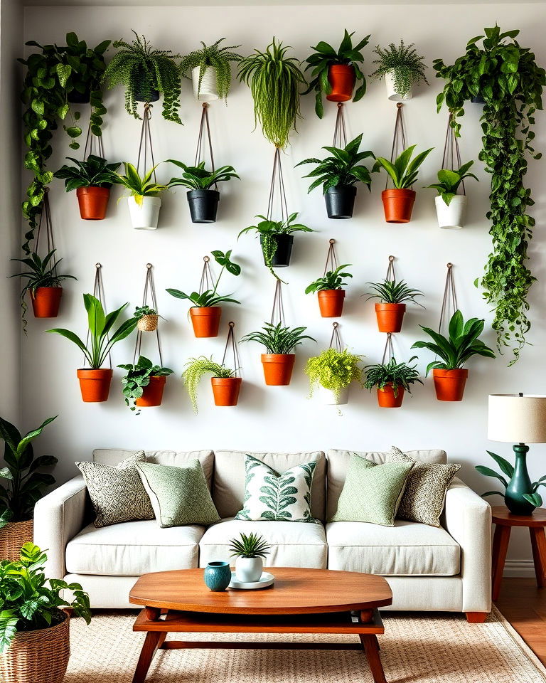 hanging planter display to add calm