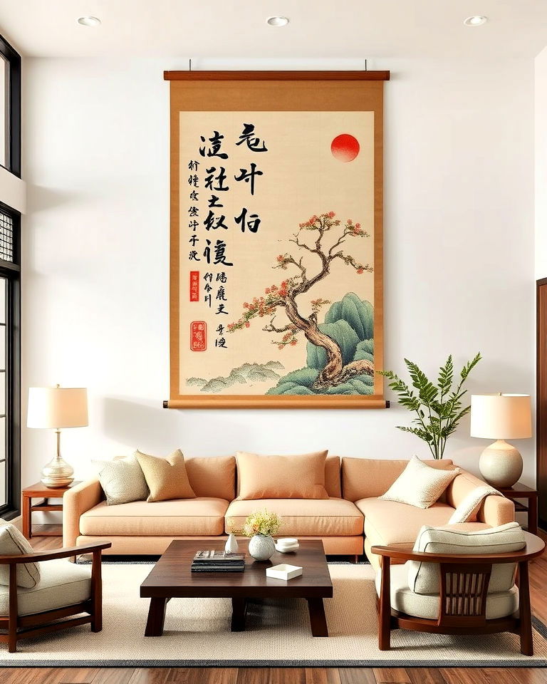 hanging scrolls for artistic depth
