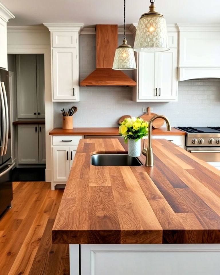 hickory wood countertop