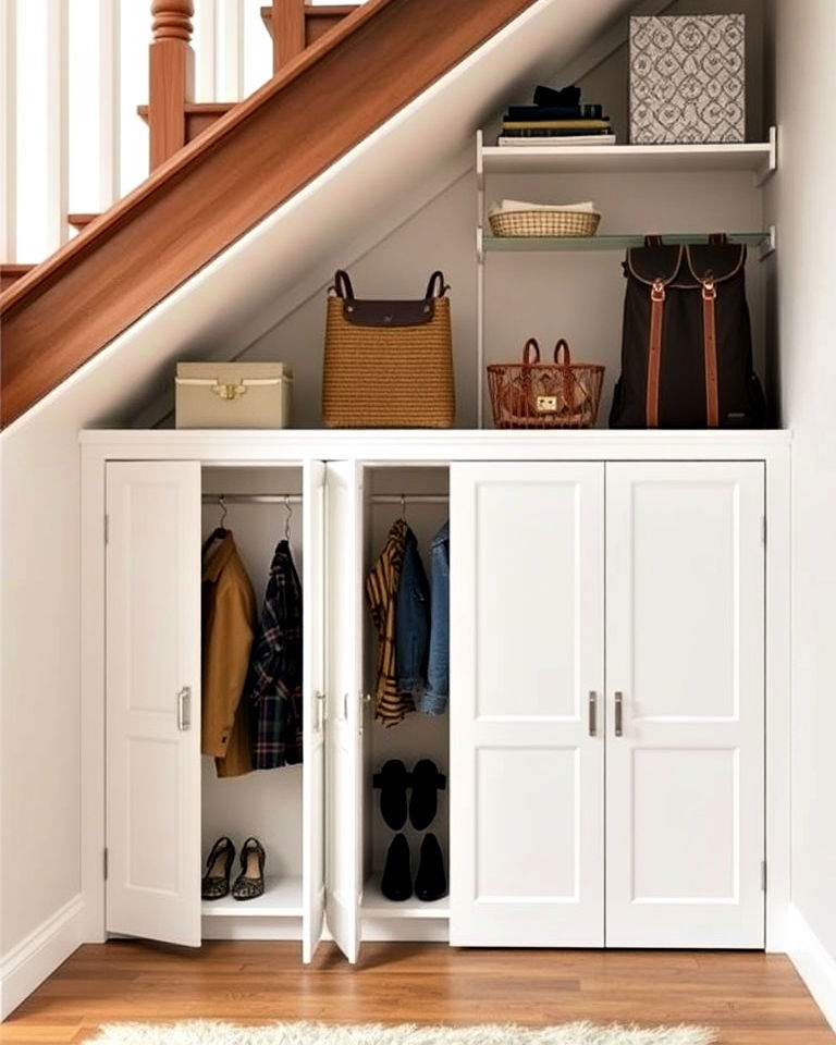 hidden closet under the stairs