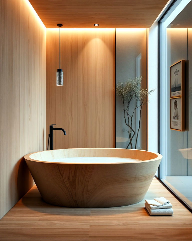 hinoki wood bathtubs for luxurious relaxation