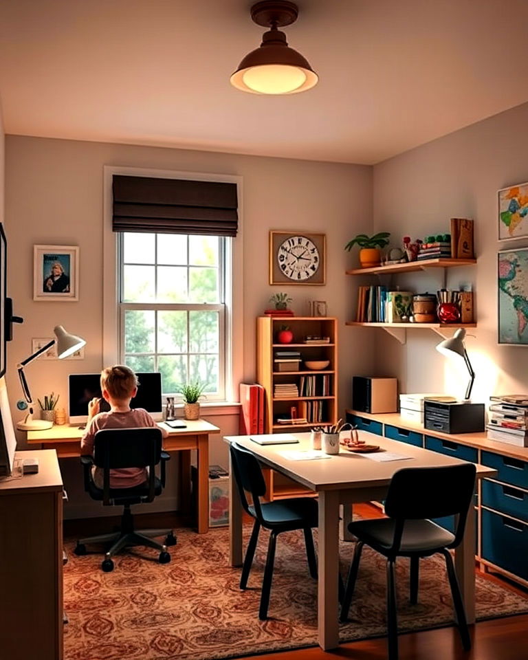 homeschool room functional lighting