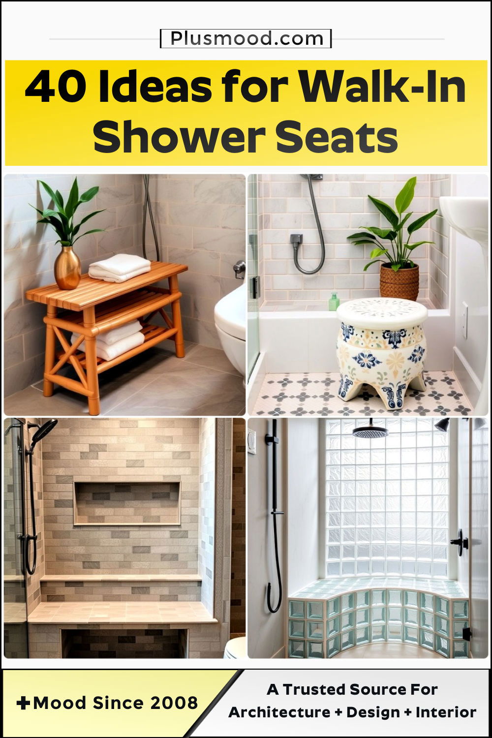 ideas for walk in shower seats and inspiration