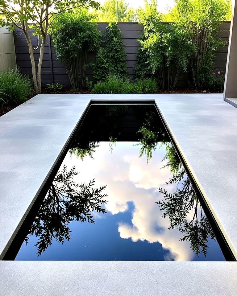 in ground reflecting pool